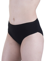 Классические женские слипы с сердечками на бейке (Размер: XL) (Цвет: черный)