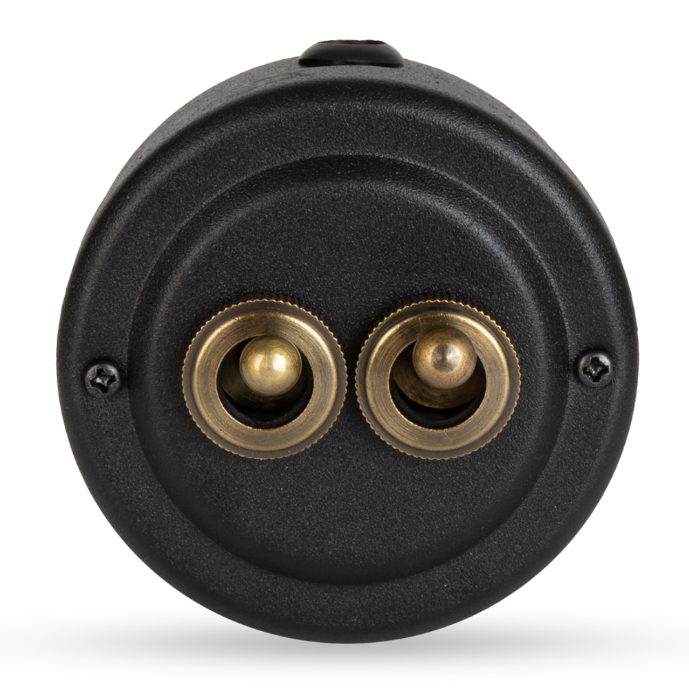 Переключатель (проходной) ретро поворотный 2 кл. Черный "Black matt" VINTAGE-BRASS 30402-5 / 2 группы света, проходной