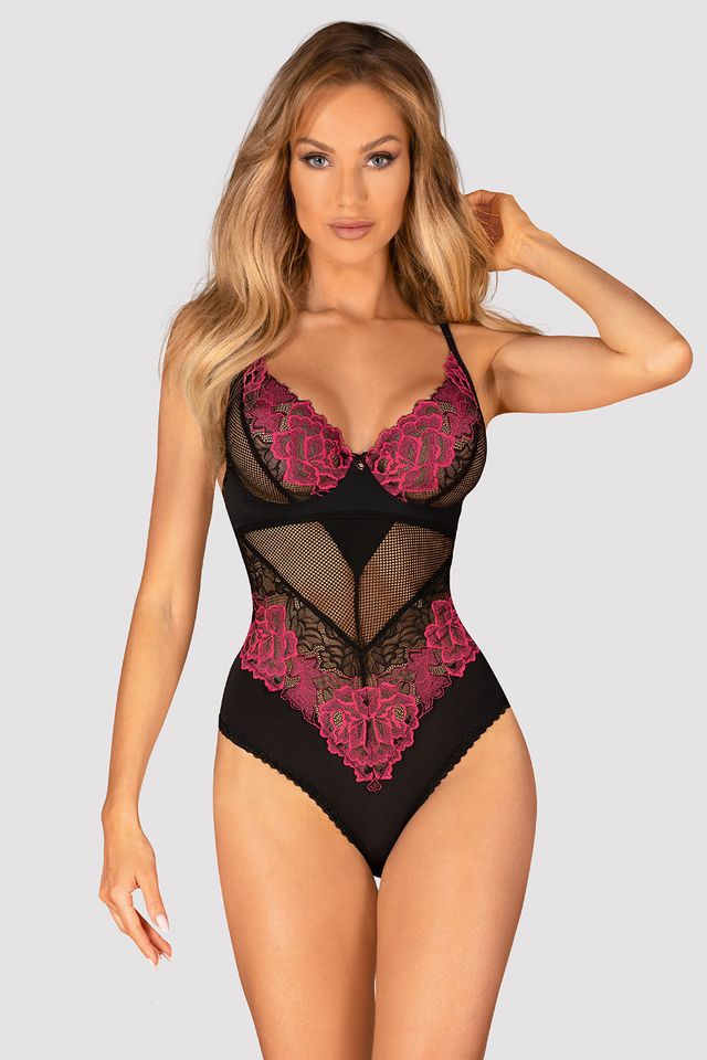 Черное боди Rosenty