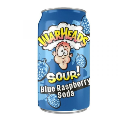 Напиток газированный, кислый WARHEADS голубая малина 355 мл