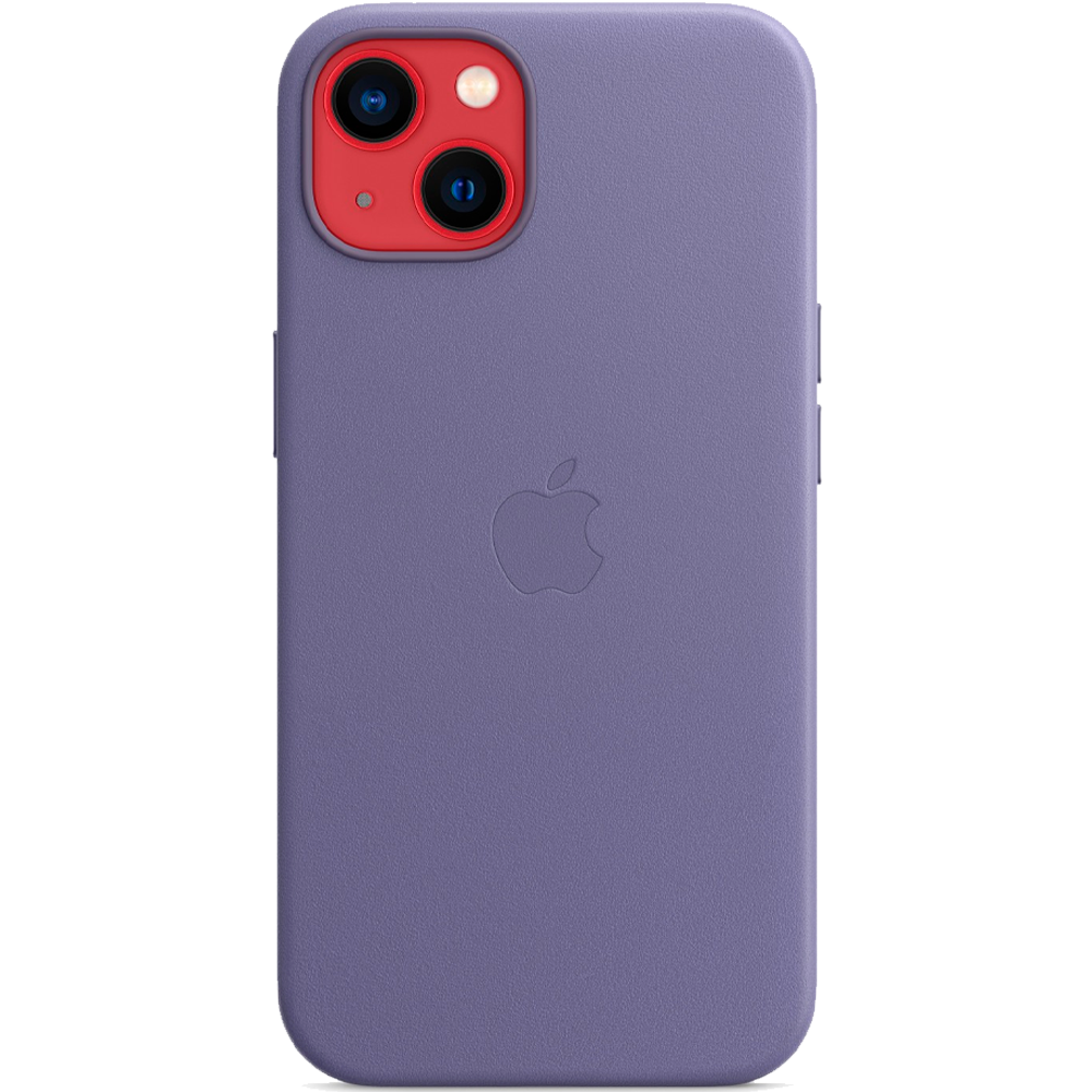 Кожаный чехол с поддержкой MagSafe Apple Leather Case для iPhone 13, Wisteria (Сиреневая глициния)