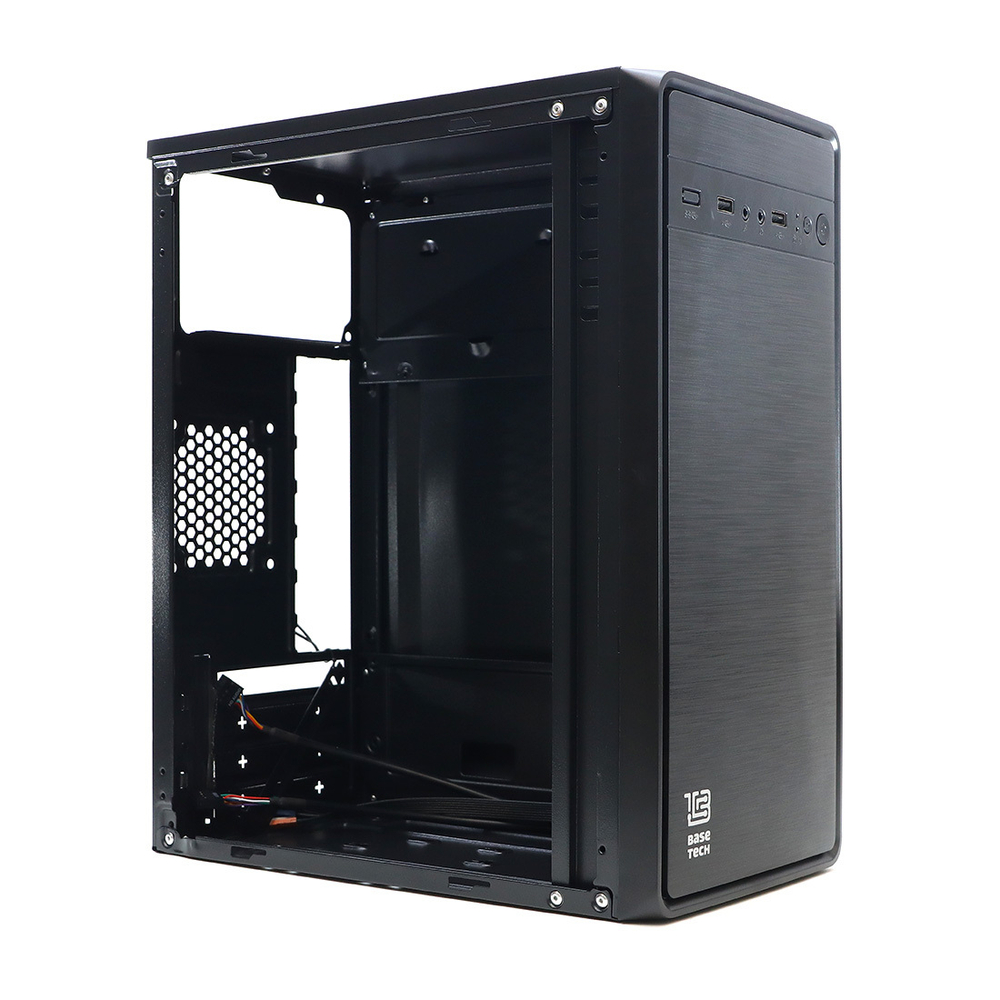 Корпус BaseTech M3401, Без БП, mATX, чёрный, 2xUSB2 (BT-M3401-B)