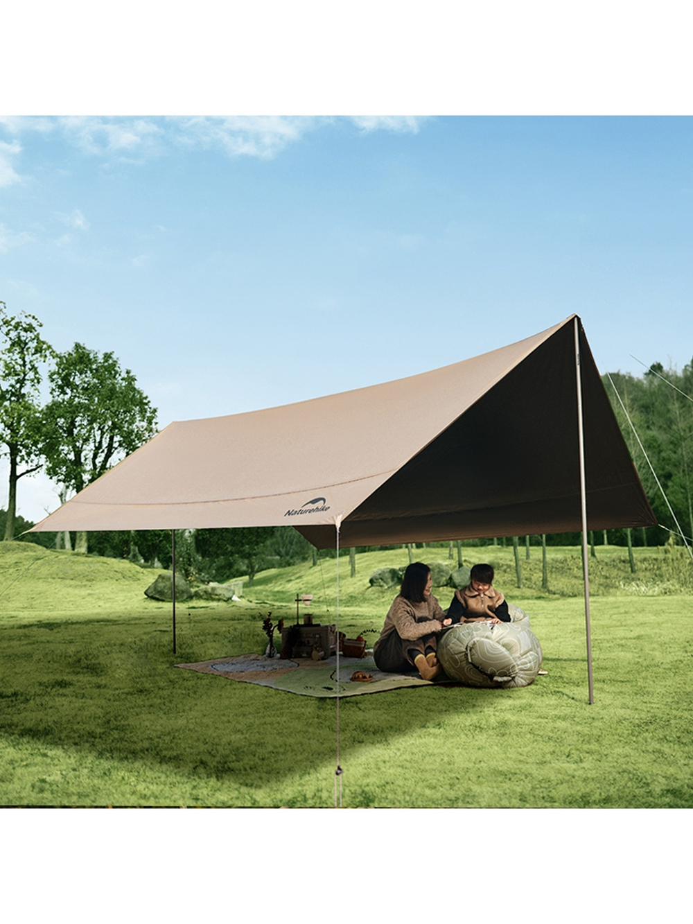 Тент кемпинговый Naturehike 3,8Х5 м., янтарный