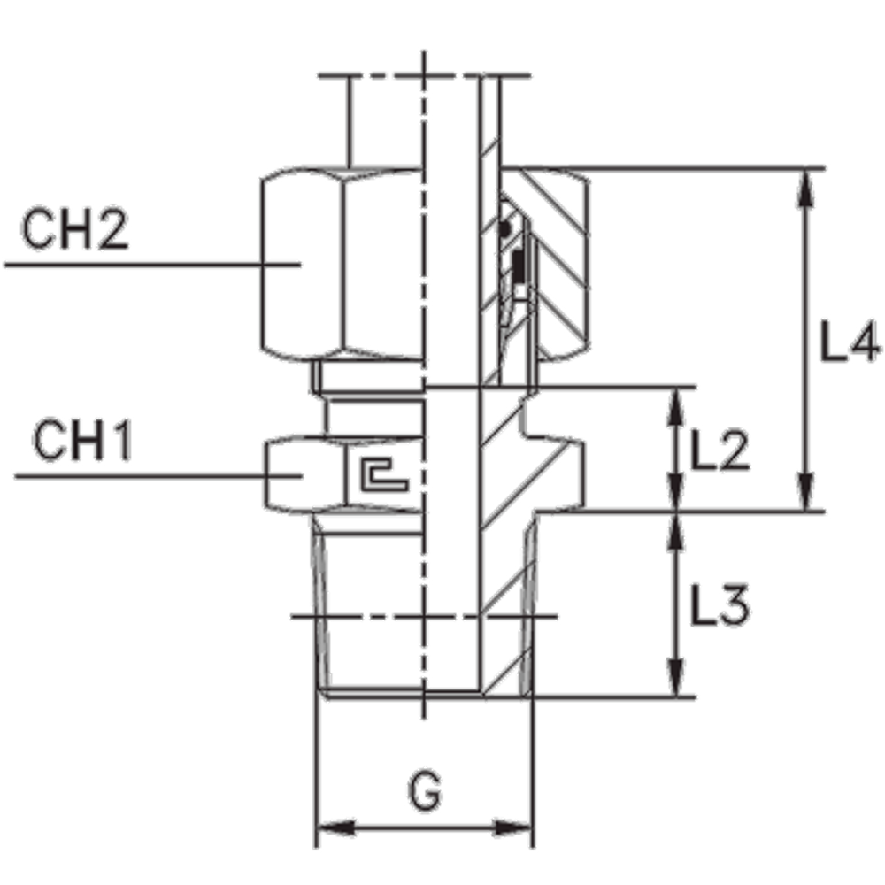 Штуцер FC DL06 BSPT 1/4"