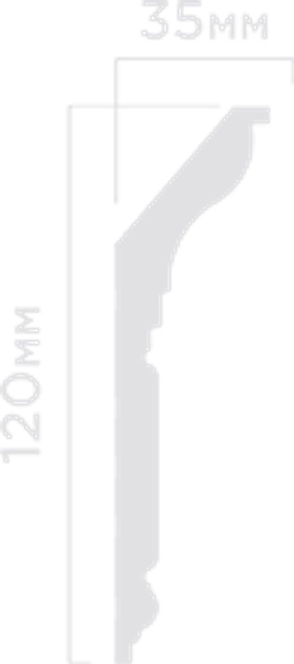 Карниз HiWood, 120x35 мм