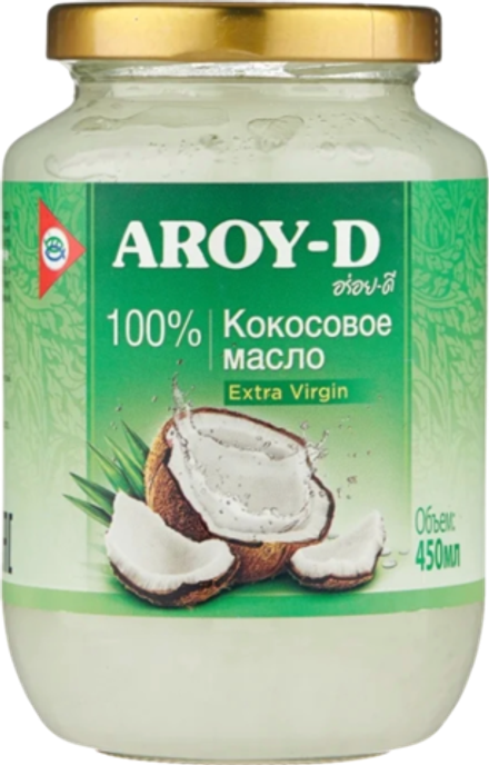 Aroy-D Масло 100% кокосовое (extra virgin), 450 мл