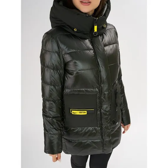 Куртка зимняя болотного цвета, размер 42