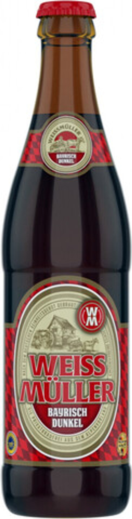 Пиво ВайсМюллер Байриш Дункель / WeissMuller Bayrisch Dunkel 0.5 - стекло