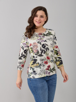 Лонгслив ЛНв-306/молоко-акварельгортензия