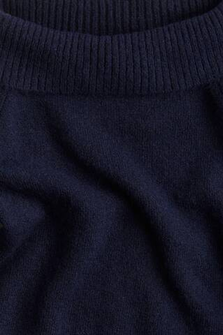 H&M Свитер с открытыми плечами, темно-синий