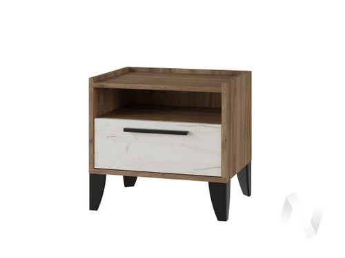 Тумба МТ-20 Спальня Модена (дуб крафт табачный/дуб крафт белый)