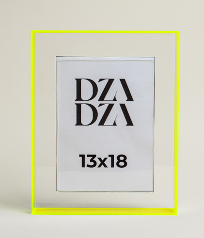 Фоторамка из акрила 13 х 18 Желтая