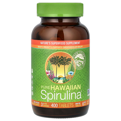 Nutrex Hawaii, Pure Hawaiian Spirulina®, 500 мг, 400 таблеток