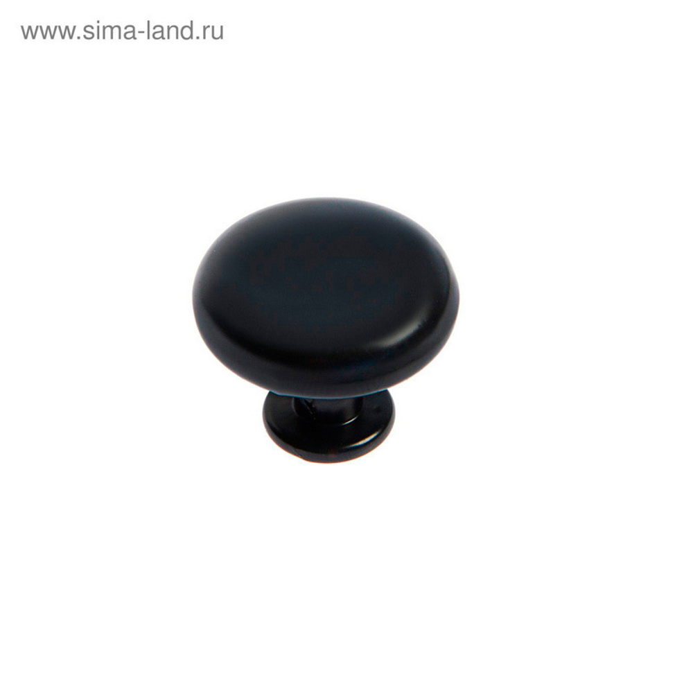 Ручка кнопка TUNDRA РК120BL черная 4647202