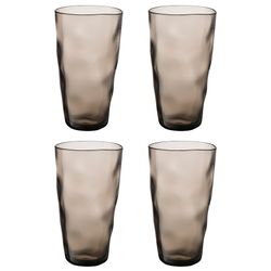 Набор стаканов из акрила Hollow, 550 мл, серо-коричневый, 4 шт.