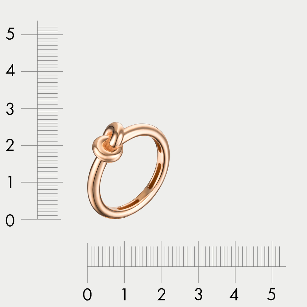 Кольцо женское из розового золота 585 пробы без вставок (арт. К5128)
