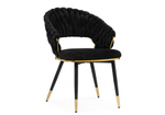 Стул на металлокаркасе Woodville Rakel black, gold