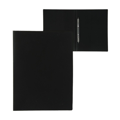 Папка-скоросшиватель Calligrata, A4, кор. 15 мм, 500 мкм, чёрный, пластик, 100 л.