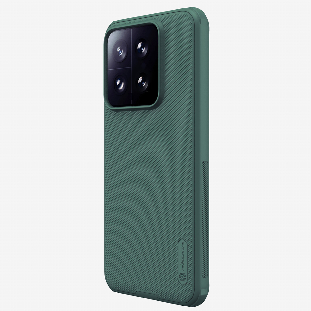 Чехол двухкомпонентный зеленого цвета (Deep Green) от Nillkin для Xiaomi 14, серия Super Frosted Shield Pro