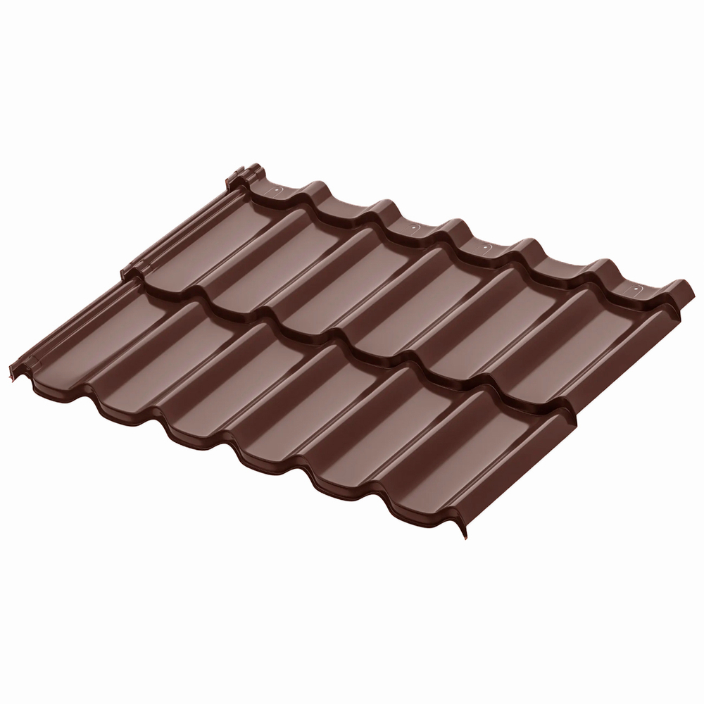 Модульная металлическая черепица AQUASYSTEM СТОКГОЛЬМ, покрытие Rooftop Шелк