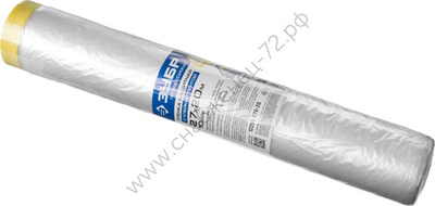 ЗУБР 20 м x 2,7 м, 10 мкм HDPE, Пленка укрывная с клейкой лентой, ПРОФЕССИОНАЛ (12250-270-20)