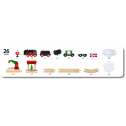Brio - Trains &amp; Vehicles Christmas Set с поездом на пару на батарейках 36014
