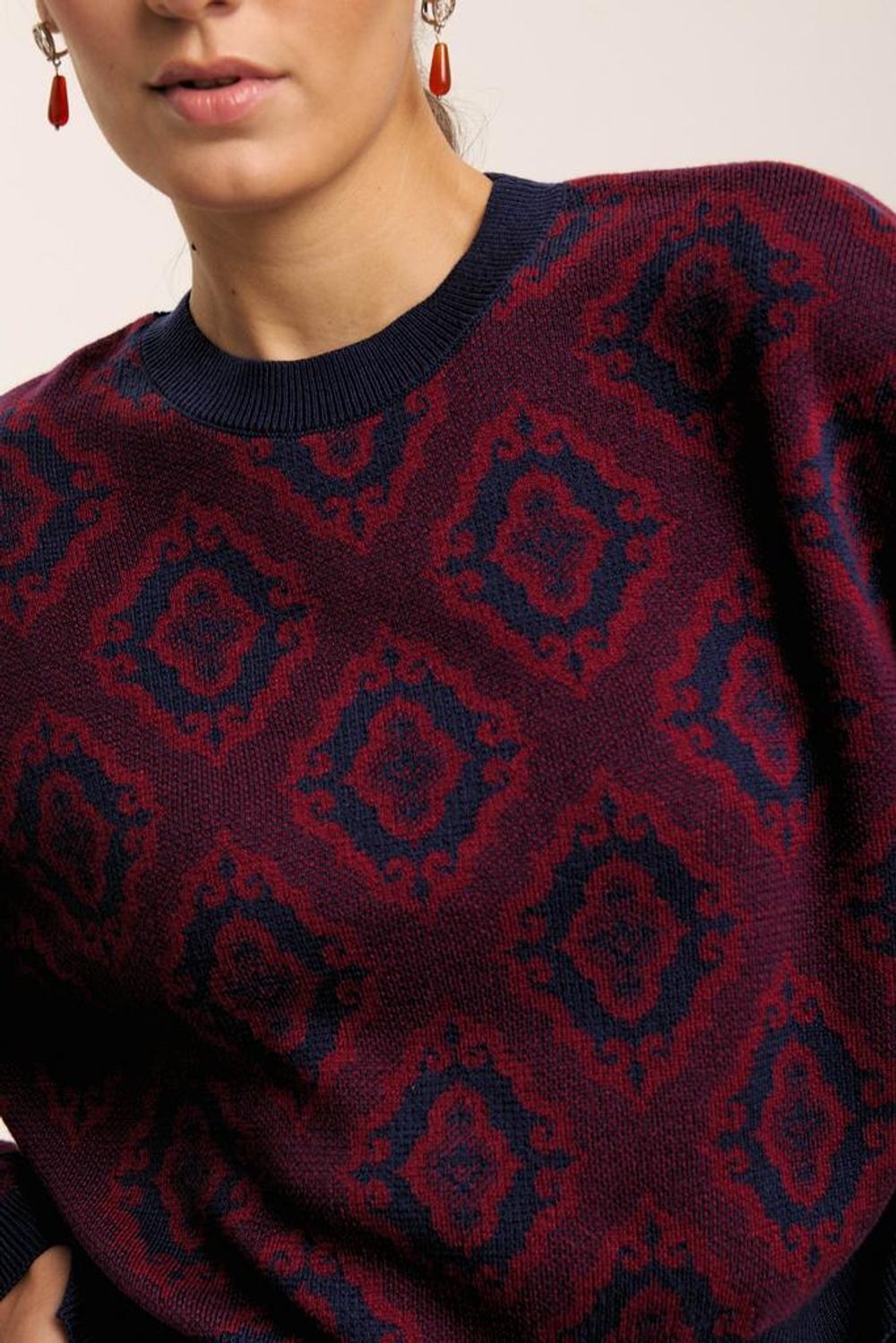 Лонгслив Idel Тюбетейка укороченный темно-синий