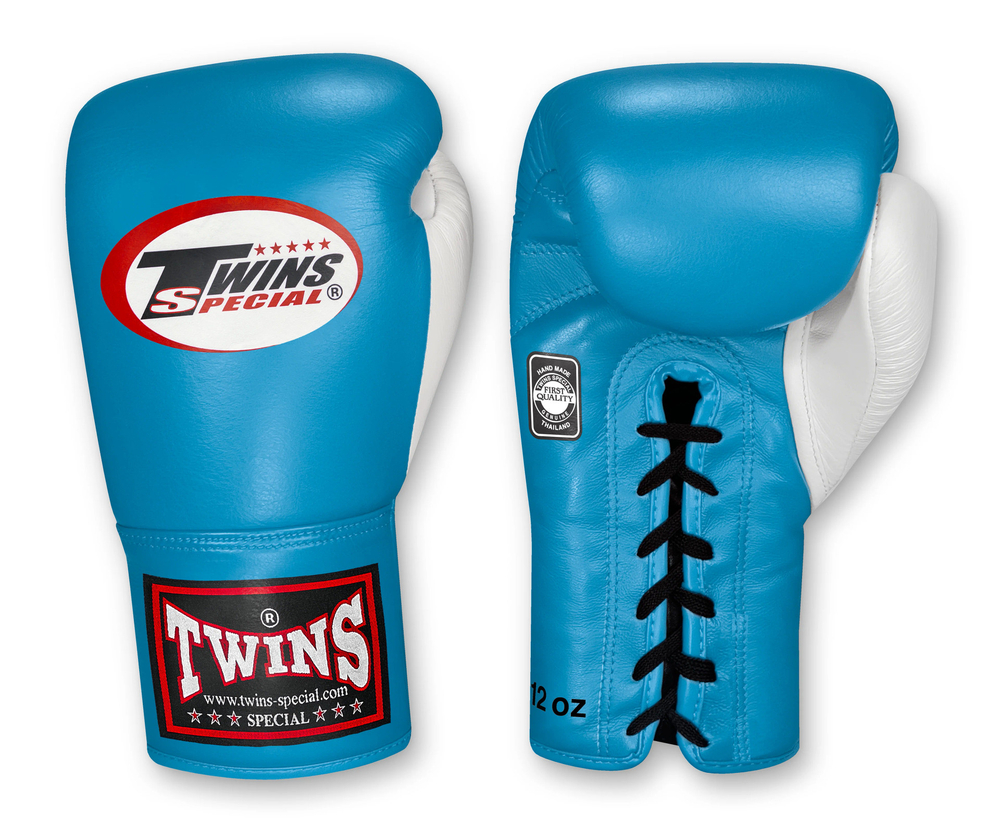 Боксёрские перчатки Twins Dual Color Laceup - Light Blue