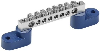 Шина N "ноль" на двух угловых изоляторах с никелевым покрытием ШНИ-6х9-8-У2-С IEK