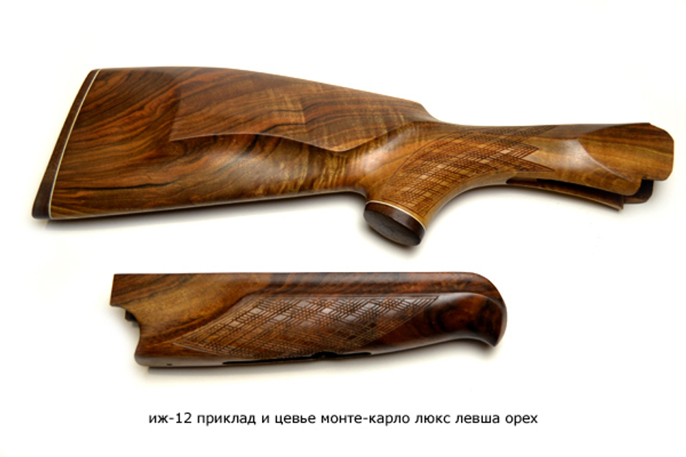 ИЖ-12 приклад и цевье Монте-Карло люкс левша орех