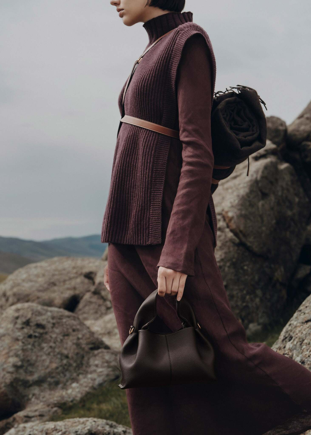 Сумка Polene Numéro Neuf Mini EDITION TEXTURED EBONY