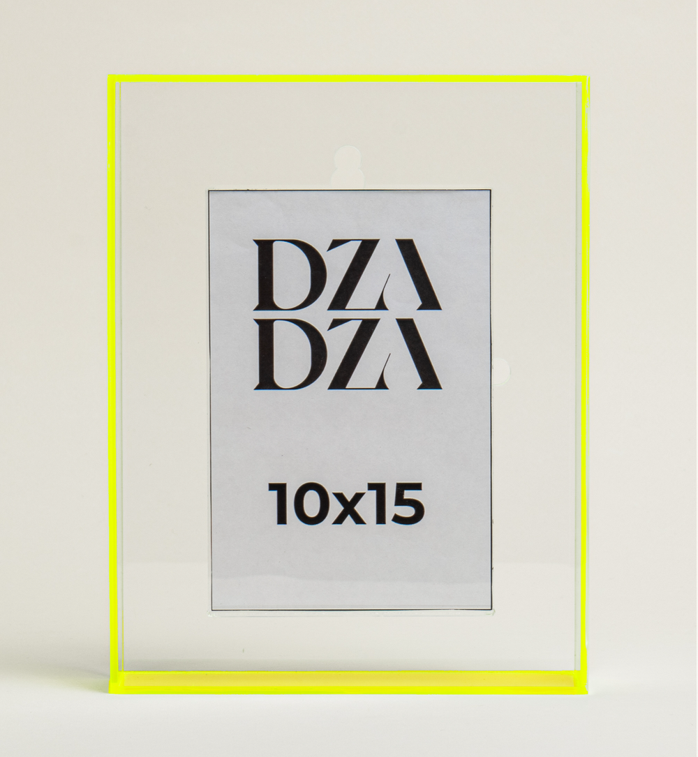 Фоторамка из акрила 10 х 15 Желтая