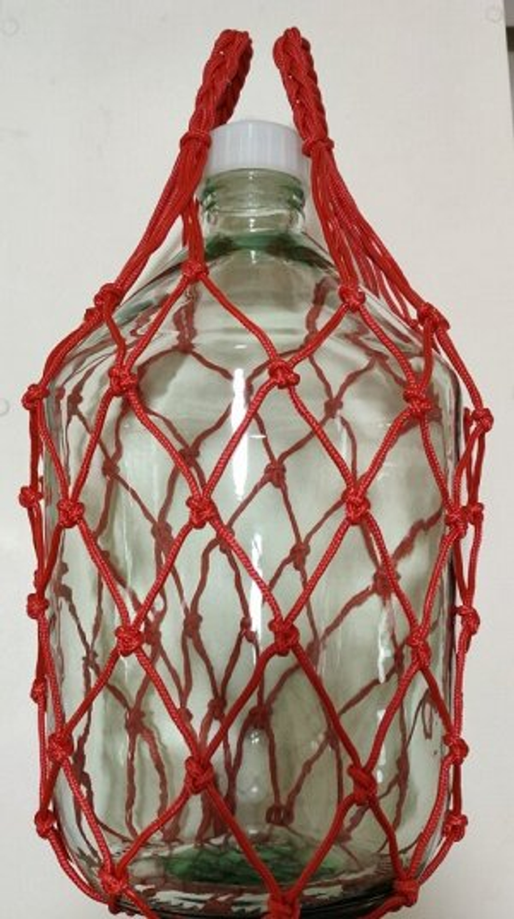 Сетка авоська красная на бутыли 5-12л