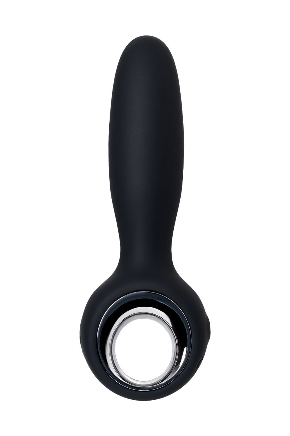 Черный анальный стимулятор Sagitta - 15 см. (Цвет: черный с серебристым)