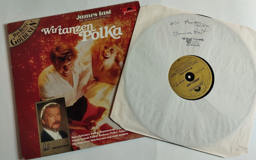 Винтажная виниловая пластинка LP James Last Wir Tanzen Polka (Germany 1983) (EX)