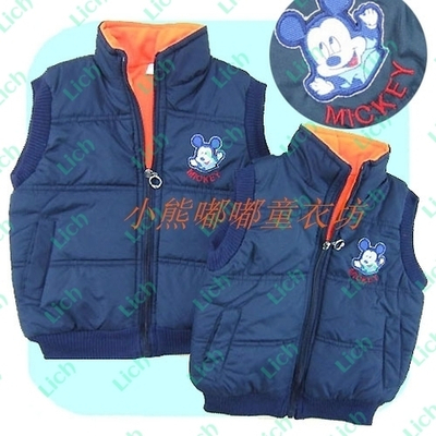 Жилет детский утепленный с Микки и Минни Маус
