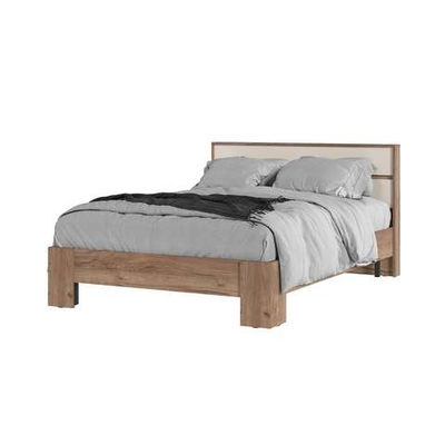 Хелен КР 02 Кровать 140 с ортопедом Дуб крафт табачный / Кашемир