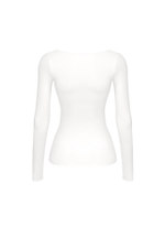 white off the shoulder long sleeve