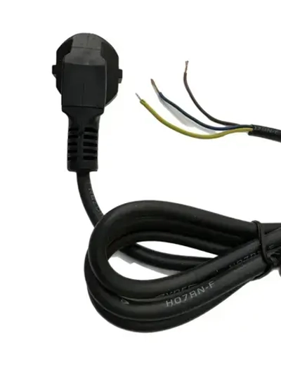 Кабель силовой с угловой вилкой 1,2 метра 10/16A 250V универсальный до 700Вт