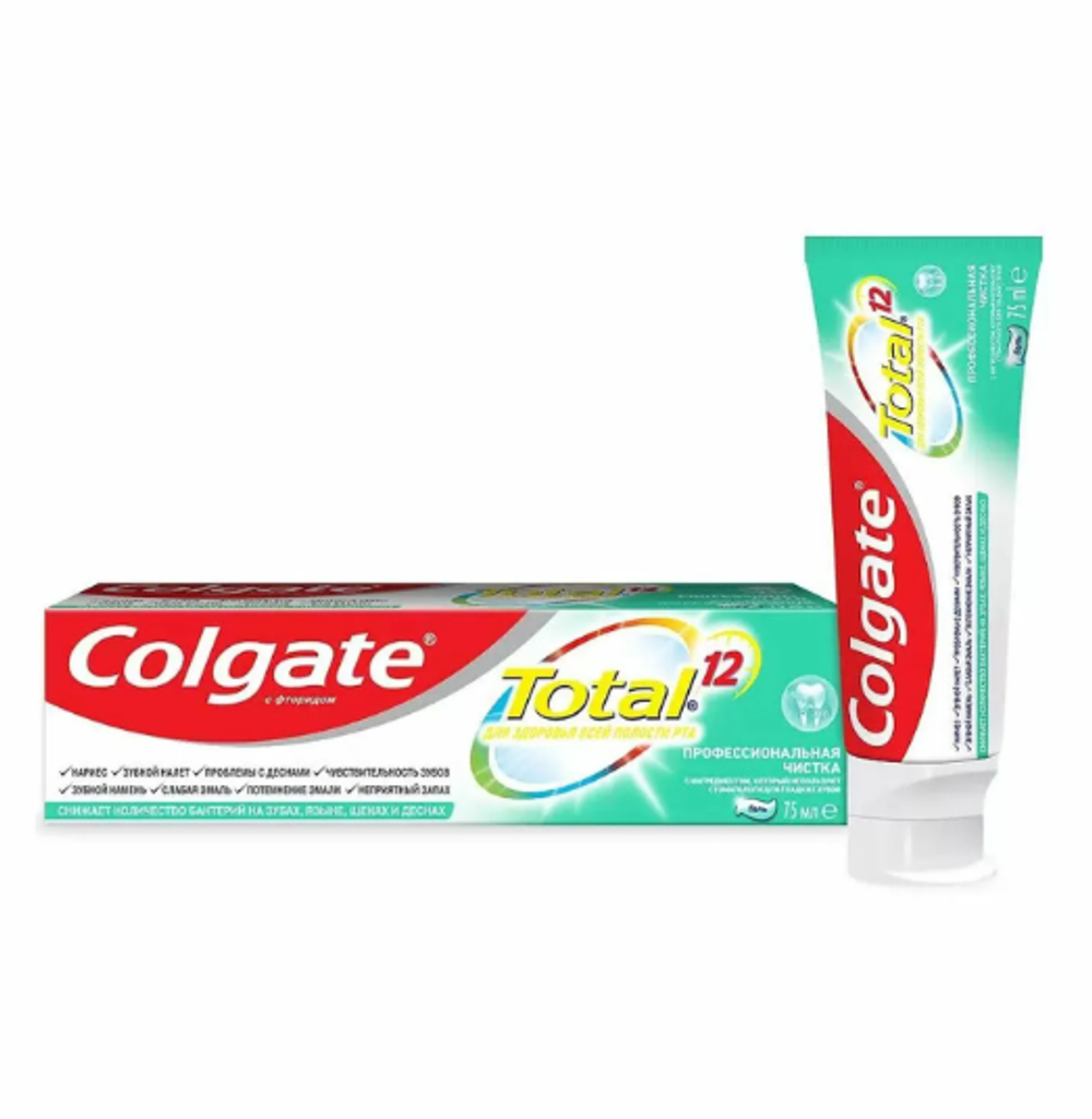 Зубная паста Colgate Total 12 Профессиональная чистка, 75мл