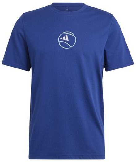 Мужская теннисная футболка Adidas Tennis Cat Graphic T-shirt - небесный