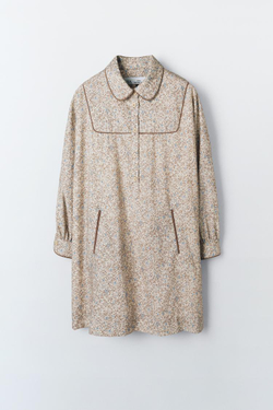 ZARA ПЛАТЬЕ В ЦВЕТОЧЕК, ЭКРЮ