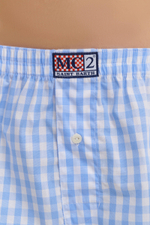 Боксеры для дома Saint Barth Adam J бело-голубая клетка