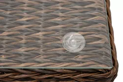 "Лунго" журнальный столик плетеный (гиацинт), цвет коричневый