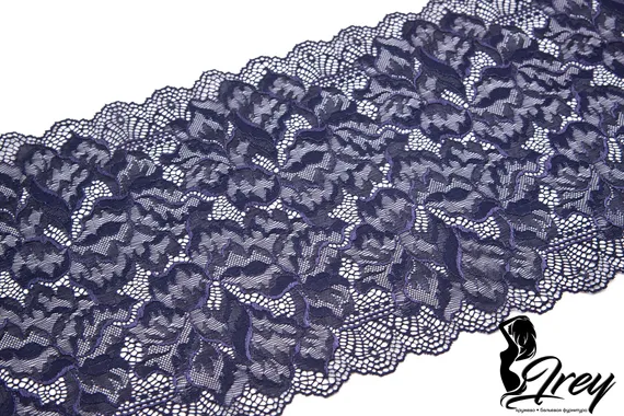 03-266 ОПТ Кружево эластичное 23 см, темно-синий 061