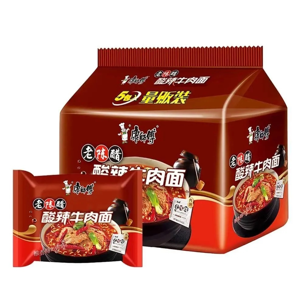 Лапша Kangshifu в пачке со вкусом Говяжья вырезка пряная, 110г.