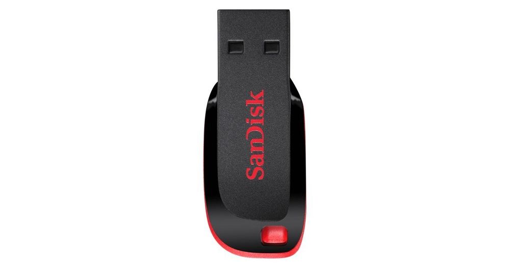 USB флеш-накопитель Sandisk 128Gb Cruzer Blade USB2.0 черный/кра