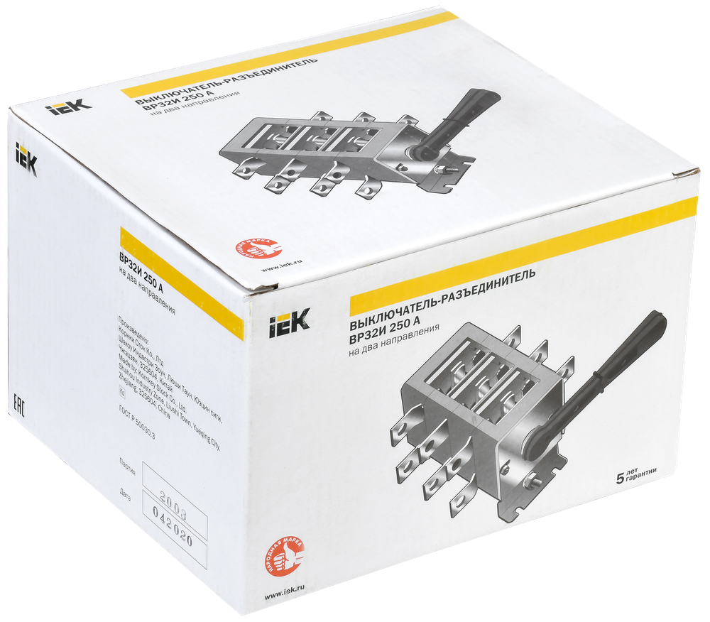 Выключатель-разъединитель ВР32И-35А70220 250А IEK