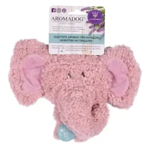 Игрушка для собак AROMADOG BIG HEAD Слон 12 см розовый