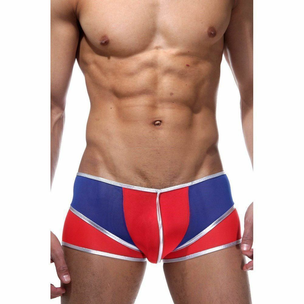 Мужские трусы хипсы красно-синие Cosmos Colors L30RBS